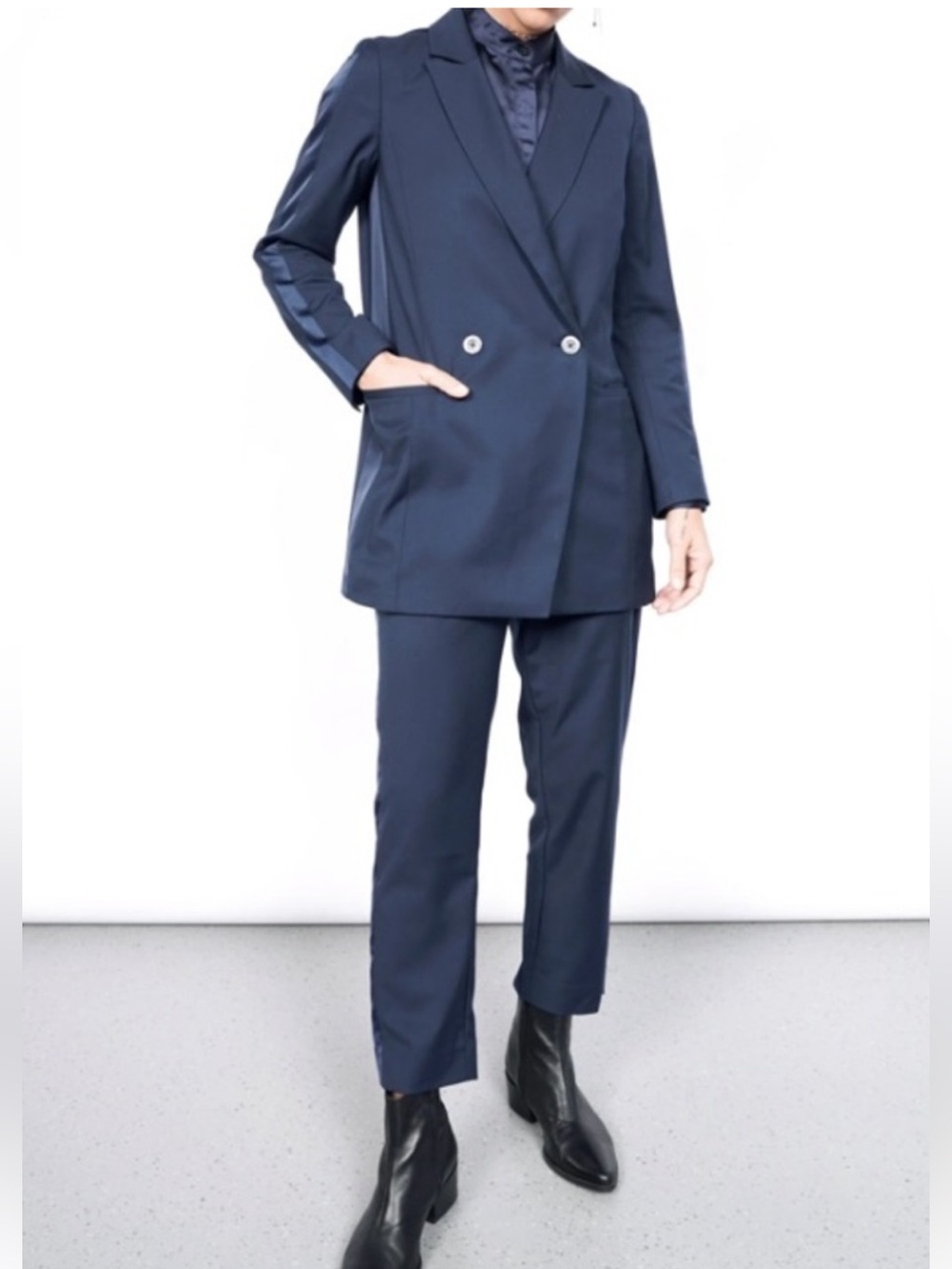 Wildfang The Empower Colorblock Double Breasted Blazer Jacket Size Large